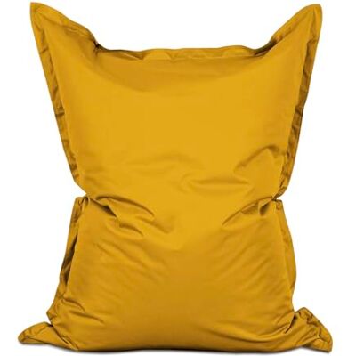 Lumaland Enorme zitzak XXL 140 x 180 cm Waterdicht slaapkussen voor binnen en buiten met meer dan 3 miljoen adaptieve EPS-kralen Bean Bag met wasbare overtrek (geel) Lumaland Enorme zitzak XXL 140 x 180 cm Waterdicht slaapkussen voor binnen en buiten met meer dan 3 miljoen adaptieve EPS-kralen Bean Bag met wasbare overtrek (geel)