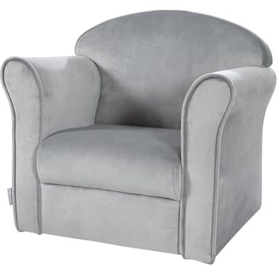roba Kinderstoel"Lil sofa" met armleuningen voor jongens en meisjes, comfortabele minisstoel met zilvergrijze fluwelen bekleding, kinderzitmeubelserie"Lil sofa" voor kinder- of babykamer roba Kinderstoel"Lil sofa" met armleuningen voor jongens en meisjes, comfortabele minisstoel met zilvergrijze fluwelen bekleding, kinderzitmeubelserie"Lil sofa" voor kinder- of babykamer