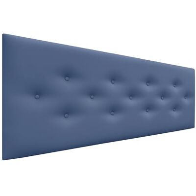 DHOME Hoofdeinde van kunstleer of acualine stof, met 3 alternatieve rijen, knopen, gecapitonneerd hoofdeinde, luxe bed (kunstleer, blauw, 135 cm) DHOME Hoofdeinde van kunstleer of acualine stof, met 3 alternatieve rijen, knopen, gecapitonneerd hoofdeinde, luxe bed (kunstleer, blauw, 135 cm)