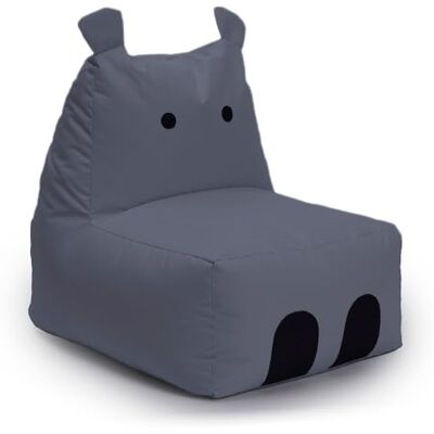 Lumaland Zitzak voor kinderen, hippo, zitzak met dierenfamilie, voor kinderen, waterdicht, voor binnen en buiten, onderhoudsvriendelijk materiaal, 80 x 70 x 65 cm + 2,9 kg, grijs Lumaland Zitzak voor kinderen, hippo, zitzak met dierenfamilie, voor kinderen, waterdicht, voor binnen en buiten, onderhoudsvriendelijk materiaal, 80 x 70 x 65 cm + 2,9 kg, grijs