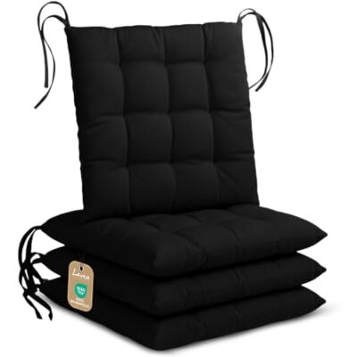 Lavea ® Set van 4 stoelkussens, 40 x 40 cm, zwart Lavea ® Set van 4 stoelkussens, 40 x 40 cm, zwart
