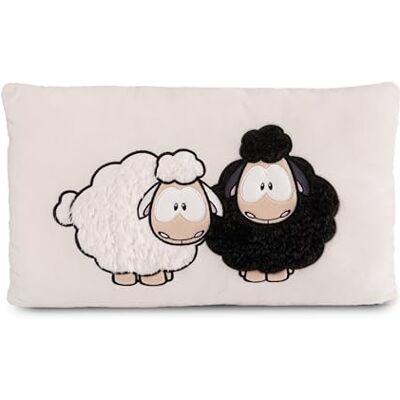 NICI Wooly Gang kussen 43 x 25 cm wit zacht pluche kussen voor jongens, meisjes, baby's en pluche liefhebbers ideaal voor thuis, kleuterschool of onderweg NICI Wooly Gang kussen 43 x 25 cm wit zacht pluche kussen voor jongens, meisjes, baby's en pluche liefhebbers ideaal voor thuis, kleuterschool of onderweg