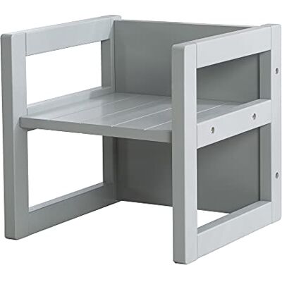roba Kinderstoel, grijs, omkeerbaar, 3 zithoogtes, 30 x 30 cm, max. 60 kg, kinderkruk in landelijke stijl roba Kinderstoel, grijs, omkeerbaar, 3 zithoogtes, 30 x 30 cm, max. 60 kg, kinderkruk in landelijke stijl