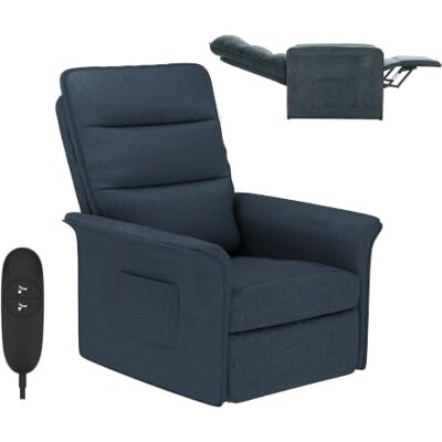FLEXISPOT Elektrische relaxstoel, kantelbare stoel met verstelbare rugleuning, 105°-155°, tv-stoel voor slaapkamer, woonkamer en thuisbioscoop, donkergrijs FLEXISPOT Elektrische relaxstoel, kantelbare stoel met verstelbare rugleuning, 105°-155°, tv-stoel voor slaapkamer, woonkamer en thuisbioscoop, donkergrijs