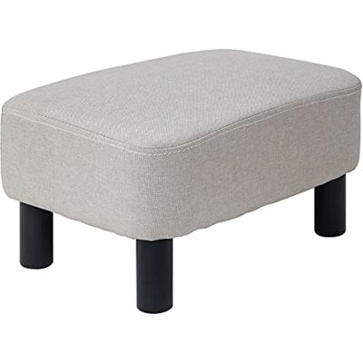 IBUYKE Ottoman Houten Voetenbank Zitzak Linnen Laag Rechthoekige Stof Sofa Kruk Klein Thuis Woonkamer Slaapkamer met Zitting, Effen Kleur RF-BD213-C IBUYKE Ottoman Houten Voetenbank Zitzak Linnen Laag Rechthoekige Stof Sofa Kruk Klein Thuis Woonkamer Slaapkamer met Zitting, Effen Kleur RF-BD213-C