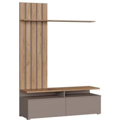 Vicco Wandmeubel "Harro" Force goud eiken/grijs Met praktisch tv-vak en open opbergruimte Vicco Wandmeubel "Harro" Force goud eiken/grijs Met praktisch tv-vak en open opbergruimte