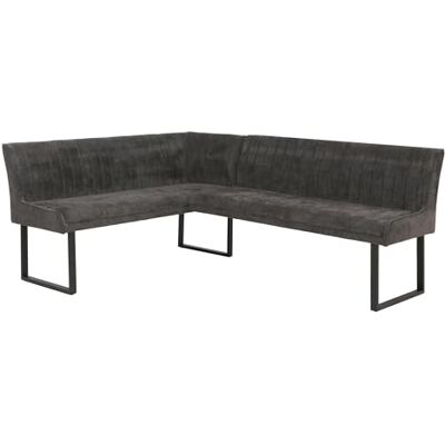 Mendler HWC-O82 Hoekbank, metaal, chenille, 159 x 210 cm, donkergrijs Eetkamerbank, bank, stof/textiel (310 g/m²) Mendler HWC-O82 Hoekbank, metaal, chenille, 159 x 210 cm, donkergrijs Eetkamerbank, bank, stof/textiel (310 g/m²)