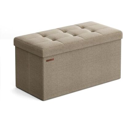 SONGMICS Opbergrek, opvouwbare zitzak, 38 x 76 x 38 cm, bed punt, voetensteun, opbergdoos, belastbaar tot 300 kg, voor woonkamer, slaapkamer, entree, camel bruin LSF047R01 SONGMICS Opbergrek, opvouwbare zitzak, 38 x 76 x 38 cm, bed punt, voetensteun, opbergdoos, belastbaar tot 300 kg, voor woonkamer, slaapkamer, entree, camel bruin LSF047R01