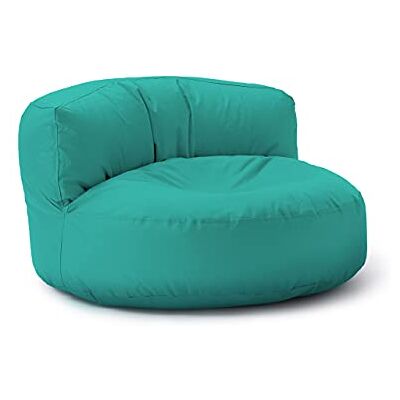 Lumaland Lounge-zitzak, bank 90 x 50 cm met rugleuning , zitzak voor binnen en buiten , waterdicht en robuust, met aanpasbare EPS-vulling , wasbare hoes, turquoise Lumaland Lounge-zitzak, bank 90 x 50 cm met rugleuning , zitzak voor binnen en buiten , waterdicht en robuust, met aanpasbare EPS-vulling , wasbare hoes, turquoise