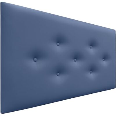 DHOME Hoofdeinde van kunstleer of acualine stof, met 3 alternatieve rijen, knopen, gecapitonneerd hoofdeinde, luxe bed (kunstleer, blauw, 110 cm) DHOME Hoofdeinde van kunstleer of acualine stof, met 3 alternatieve rijen, knopen, gecapitonneerd hoofdeinde, luxe bed (kunstleer, blauw, 110 cm)
