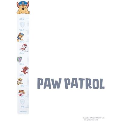 roba Paw Patrol Houten wanddak voor kinderen, schaal van 70 cm tot 150 cm, meetliniaal en decoratie voor jongenskamer, motief hond, blauw/grijs/wit roba Paw Patrol Houten wanddak voor kinderen, schaal van 70 cm tot 150 cm, meetliniaal en decoratie voor jongenskamer, motief hond, blauw/grijs/wit