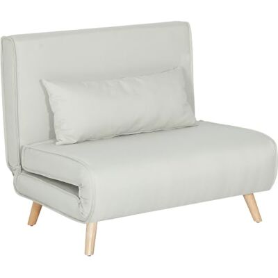 HOMCOM Fauteuil, 1-zits, 3-in-1, verstelbare rugleuning, 120 kg Verwarmde Bed Fauteuil, Kussen, Gewatteerde Zitting, Linnen Stof, Slaapbank voor Gasten, Woonkamer HOMCOM Fauteuil, 1-zits, 3-in-1, verstelbare rugleuning, 120 kg Verwarmde Bed Fauteuil, Kussen, Gewatteerde Zitting, Linnen Stof, Slaapbank voor Gasten, Woonkamer