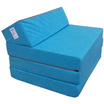 Natalia Spzoo Matras Opvouwbare Futon Opvouwbare Fauteuil Keuze uit verschillende kleuren Lengte 200 cm (30955-Bleu-Microfiber) Natalia Spzoo Matras Opvouwbare Futon Opvouwbare Fauteuil Keuze uit verschillende kleuren Lengte 200 cm (30955-Bleu-Microfiber)