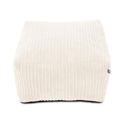 rucomfy Beanbags Grote zitzak van corduroy, grote moderne zitzak, te gebruiken als voetensteun, extra zitting of bijzettafel, zachte en duurzame stof, 60 x 60 x 36 cm (l x b x h) rucomfy Beanbags Grote zitzak van corduroy, grote moderne zitzak, te gebruiken als voetensteun, extra zitting of bijzettafel, zachte en duurzame stof, 60 x 60 x 36 cm (l x b x h)