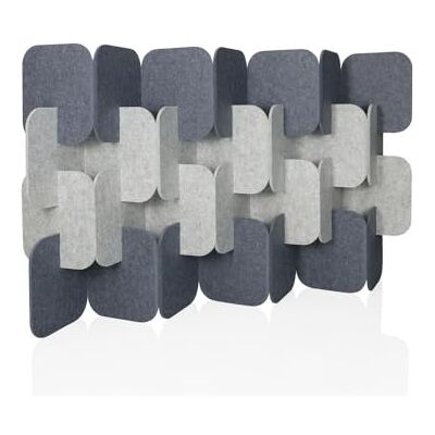 hjh OFFICE Cloison acoustique 114x174 cm FLEXMIUT Plug lot de 4 – Cloison autoportante extensible, séparation décorative et brise-vue, Gris/Gris clair hjh OFFICE Cloison acoustique 114x174 cm FLEXMIUT Plug lot de 4 – Cloison autoportante extensible, séparation décorative et brise-vue, Gris/Gris clair