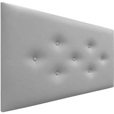 DHOME Hoofdeinde van kunstleer of acualine stof, met 3 alternatieve rijen, knopen, gecapitonneerd hoofdeinde, luxe bed (kunstleer, lichtgrijs, 90 cm) DHOME Hoofdeinde van kunstleer of acualine stof, met 3 alternatieve rijen, knopen, gecapitonneerd hoofdeinde, luxe bed (kunstleer, lichtgrijs, 90 cm)