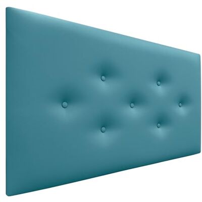 DHOME Hoofdeinde van kunstleer of acualine stof, met 3 alternatieve rijen, knopen, gecapitonneerd hoofdeinde, luxe bed (kunstleer, turquoise, 110 cm) DHOME Hoofdeinde van kunstleer of acualine stof, met 3 alternatieve rijen, knopen, gecapitonneerd hoofdeinde, luxe bed (kunstleer, turquoise, 110 cm)