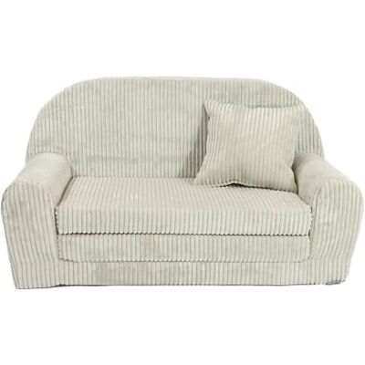 FORTISLINE Kinderbank Rosalia Mini converteerbaar corduroy met verlenging Slaapbank 78 x 45 x 40 cm Oeko-Tex gecertificeerd Met kussens FORTISLINE Kinderbank Rosalia Mini converteerbaar corduroy met verlenging Slaapbank 78 x 45 x 40 cm Oeko-Tex gecertificeerd Met kussens