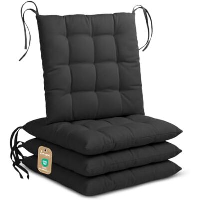 Lavea ® Set van 4 stoelkussens, 40 x 40 cm, antraciet Lavea ® Set van 4 stoelkussens, 40 x 40 cm, antraciet