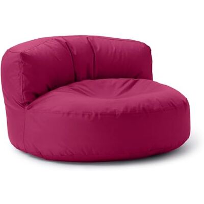 Lumaland Zitzak, loungezitzak, 90 x 50 cm, met rugleuning, voor binnen en buiten, waterdicht, robuust, met aanpasbare EPS-vulling, wasbare overtrek, wijnrood Lumaland Zitzak, loungezitzak, 90 x 50 cm, met rugleuning, voor binnen en buiten, waterdicht, robuust, met aanpasbare EPS-vulling, wasbare overtrek, wijnrood