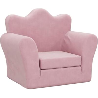 vidaXL Slaapbank voor kinderen, dagbed met rugleuning en armleuningen, logeerbed voor peuters, slaapkamer, woonkamer, huis, zacht pluche roze vidaXL Slaapbank voor kinderen, dagbed met rugleuning en armleuningen, logeerbed voor peuters, slaapkamer, woonkamer, huis, zacht pluche roze