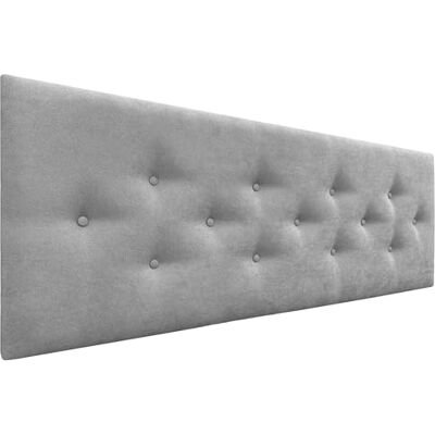 DHOME Hoofdeinde van kunstleer of acualine stof, met 3 alternatieve rijen, knopen, gecapitonneerd hoofdeinde, luxe bed (grijs, 145 cm) DHOME Hoofdeinde van kunstleer of acualine stof, met 3 alternatieve rijen, knopen, gecapitonneerd hoofdeinde, luxe bed (grijs, 145 cm)