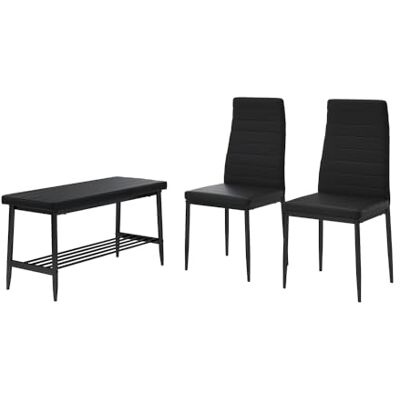 Vicco Bank en stoel "Grand", zwart, 85 x 46,5 cm Vicco Bank en stoel "Grand", zwart, 85 x 46,5 cm