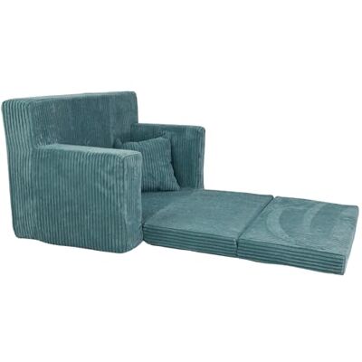 FORTISLINE Uitklapbare kinderbank 83 x 47 x 43 cm Oeko-TEX Speelbank voor kinderen 2-in-1 Opvouwbare kinderbank met bedfunctie Slaapbank van schuim Corduroy Meerdere FORTISLINE Uitklapbare kinderbank 83 x 47 x 43 cm Oeko-TEX Speelbank voor kinderen 2-in-1 Opvouwbare kinderbank met bedfunctie Slaapbank van schuim Corduroy Meerdere