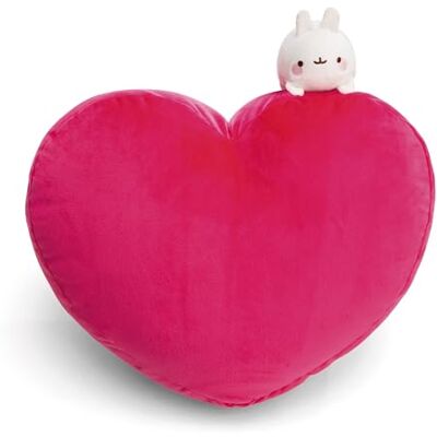 NICI MOLANG kussen hartvorm 42x27 cm met knuffeldier MOLANG 10 cm roze zachte pluche kussens voor jongens, meisjes, baby's ideaal voor thuis, kleuterschool of onderweg 61679 NICI MOLANG kussen hartvorm 42x27 cm met knuffeldier MOLANG 10 cm roze zachte pluche kussens voor jongens, meisjes, baby's ideaal voor thuis, kleuterschool of onderweg 61679