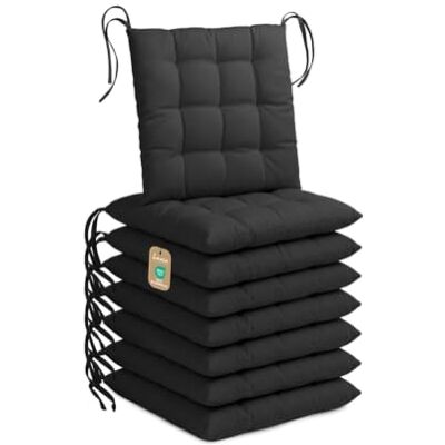 Lavea ® Set van 8 stoelkussens, 40 x 40 cm, antraciet Lavea ® Set van 8 stoelkussens, 40 x 40 cm, antraciet