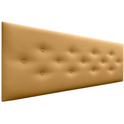 DHOME Hoofdeinde van kunstleer of acualine stof, met 3 alternatieve rijen, knopen, gecapitonneerd hoofdeinde, luxe bed (kunstleer, goud, 135 cm) DHOME Hoofdeinde van kunstleer of acualine stof, met 3 alternatieve rijen, knopen, gecapitonneerd hoofdeinde, luxe bed (kunstleer, goud, 135 cm)