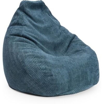 Lumaland XXL Corduroy zitzak gamestoel voor volwassenen en jongeren, comfortabele tas, 135 x 100 cm, donkerblauw Lumaland XXL Corduroy zitzak gamestoel voor volwassenen en jongeren, comfortabele tas, 135 x 100 cm, donkerblauw