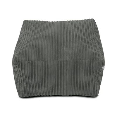rucomfy Beanbags Grote zitzak van corduroy, groot, modern, voor gebruik als voetensteun, bijzetstoel of bijzettafel, zachte en duurzame stof, 60 x 60 x 36 cm (l x b x h) rucomfy Beanbags Grote zitzak van corduroy, groot, modern, voor gebruik als voetensteun, bijzetstoel of bijzettafel, zachte en duurzame stof, 60 x 60 x 36 cm (l x b x h)