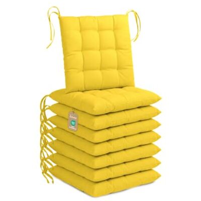 Lavea ® Set van 8 stoelkussens, 40 x 40 cm, lichtgeel Lavea ® Set van 8 stoelkussens, 40 x 40 cm, lichtgeel
