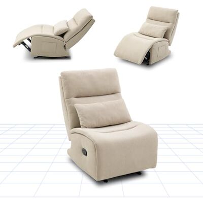 FLEXISPOT HomeEase Relaxstoel met 3-voudig kantelfunctie, schommelstoel met waterafstotende fluwelen stof, kussen en zijzak, ideaal voor familie en ontspanning, beige FLEXISPOT HomeEase Relaxstoel met 3-voudig kantelfunctie, schommelstoel met waterafstotende fluwelen stof, kussen en zijzak, ideaal voor familie en ontspanning, beige