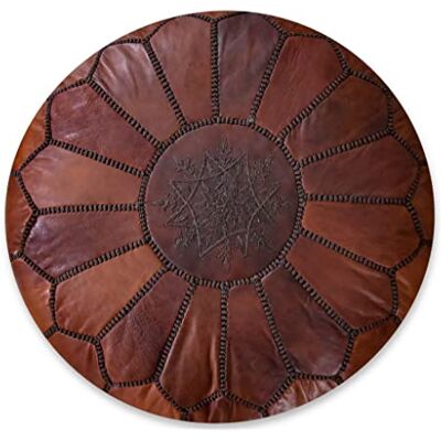 Poufs&Pillows Handgemaakte Marokkaanse Handgemaakte Lederen Poef Gewatteerde Verkocht Voetsteun, Vloerkussen, Ottoman (Kaneel) Poufs&Pillows Handgemaakte Marokkaanse Handgemaakte Lederen Poef Gewatteerde Verkocht Voetsteun, Vloerkussen, Ottoman (Kaneel)