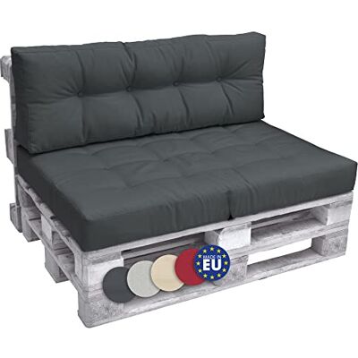 Beautissu ECO Elements Kussen voor bank van europallets, rugkussen, 120 x 40 x 10-20 cm, grafietgrijs Beautissu ECO Elements Kussen voor bank van europallets, rugkussen, 120 x 40 x 10-20 cm, grafietgrijs