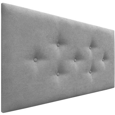 DHOME Hoofdeinde van kunstleer of acualine stof, met 3 alternatieve rijen, knopen, gecapitonneerd hoofdeinde, luxe bed (grijs, 95 cm) DHOME Hoofdeinde van kunstleer of acualine stof, met 3 alternatieve rijen, knopen, gecapitonneerd hoofdeinde, luxe bed (grijs, 95 cm)