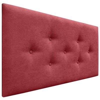 DHOME Hoofdeinde van kunstleer of acualine stof, met 3 alternatieve rijen, knopen, gecapitonneerd hoofdeinde, luxe bed (rode stof, 90 cm) DHOME Hoofdeinde van kunstleer of acualine stof, met 3 alternatieve rijen, knopen, gecapitonneerd hoofdeinde, luxe bed (rode stof, 90 cm)