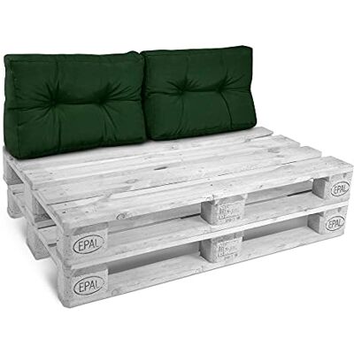 Beautissu Set van 2 rugkussens europallets voor bank woonkamer tuin Beautissu Set van 2 rugkussens europallets voor bank woonkamer tuin