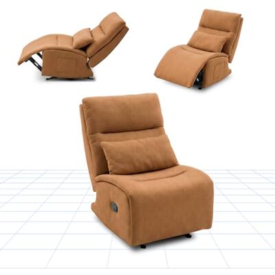 FLEXISPOT HomeEase Relaxstoel met 3-voudig kantelfunctie, schommelstoel met waterafstotende fluwelen stof, kussen en zijzak, ideaal voor familie en ontspanning, oranjebruin FLEXISPOT HomeEase Relaxstoel met 3-voudig kantelfunctie, schommelstoel met waterafstotende fluwelen stof, kussen en zijzak, ideaal voor familie en ontspanning, oranjebruin