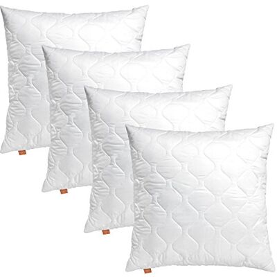 sleepling Set van 4 kussens, 40 x 40 cm, sofakussen, sierkussen voor mensen met allergieën, vulling 40 x 40 cm, Oeko-Tex gecertificeerd, wasbaar tot 60 °C, Made in EU sleepling Set van 4 kussens, 40 x 40 cm, sofakussen, sierkussen voor mensen met allergieën, vulling 40 x 40 cm, Oeko-Tex gecertificeerd, wasbaar tot 60 °C, Made in EU
