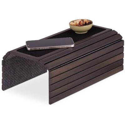 Relaxdays Armsteun voor armleuning, bamboe, tablet voor bank of fauteuil, 42 x 34 cm (b x d), drankhouder, bruin Relaxdays Armsteun voor armleuning, bamboe, tablet voor bank of fauteuil, 42 x 34 cm (b x d), drankhouder, bruin