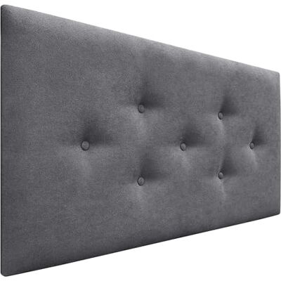 DHOME Hoofdeinde van kunstleer of acualine stof, met 3 alternatieve rijen, knopen, gecapitonneerd hoofdeinde, luxe bed (asgrijze stof, 110 cm) DHOME Hoofdeinde van kunstleer of acualine stof, met 3 alternatieve rijen, knopen, gecapitonneerd hoofdeinde, luxe bed (asgrijze stof, 110 cm)