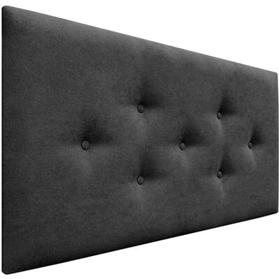 DHOME Hoofdeinde van kunstleer of acualine stof, met 3 alternatieve rijen, knopen, gecapitonneerd hoofdeinde, luxe bed (zwart, stof, 110 cm) DHOME Hoofdeinde van kunstleer of acualine stof, met 3 alternatieve rijen, knopen, gecapitonneerd hoofdeinde, luxe bed (zwart, stof, 110 cm)