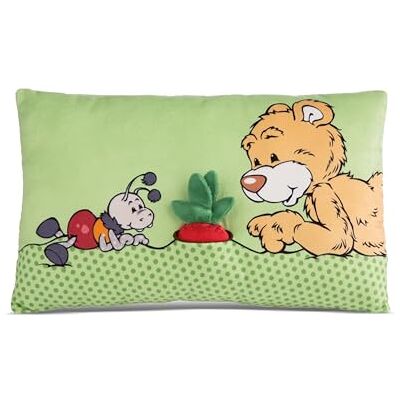 NICI Zacht kussen Milo beer met radijs 2D pluizig kussen met teddybeer voor meisjes, jongens en baby's, rechthoekig pluche kussen, 43 x 25 cm 49449 NICI Zacht kussen Milo beer met radijs 2D pluizig kussen met teddybeer voor meisjes, jongens en baby's, rechthoekig pluche kussen, 43 x 25 cm 49449
