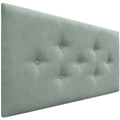 DHOME Hoofdeinde van kunstleer of acualine stof, met 3 alternatieve rijen, knopen, gecapitonneerd hoofdeinde, luxe bed (watergroene stof, 110 cm) DHOME Hoofdeinde van kunstleer of acualine stof, met 3 alternatieve rijen, knopen, gecapitonneerd hoofdeinde, luxe bed (watergroene stof, 110 cm)