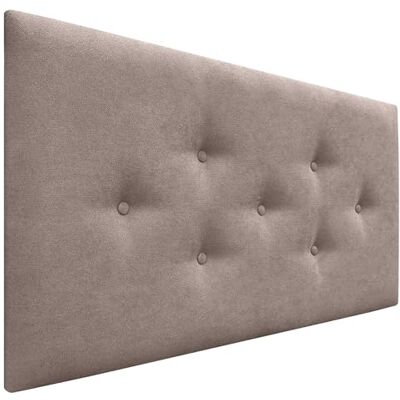 DHOME Hoofdeinde van kunstleer of acualine stof, met 3 alternatieve rijen, knopen, gestoffeerd hoofdeinde, luxe bed (aardestof, 110 cm) DHOME Hoofdeinde van kunstleer of acualine stof, met 3 alternatieve rijen, knopen, gestoffeerd hoofdeinde, luxe bed (aardestof, 110 cm)