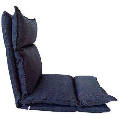 Rebecca Mobili Futon Fauteuil Vloerstoel Blauw Denim Metaal Polyester Woonkamer Veranda Ruimtebesparend Ontspannend Afmetingen 70 x 56 x 70 cm (H x B x D) Art. RE6195 Rebecca Mobili Futon Fauteuil Vloerstoel Blauw Denim Metaal Polyester Woonkamer Veranda Ruimtebesparend Ontspannend Afmetingen 70 x 56 x 70 cm (H x B x D) Art. RE6195