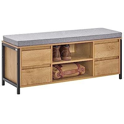 SoBuy FSR149-N Schoenenbank met smalle zitting, natuurlijk zwart, ca. 110 x 45 x 35 cm SoBuy FSR149-N Schoenenbank met smalle zitting, natuurlijk zwart, ca. 110 x 45 x 35 cm